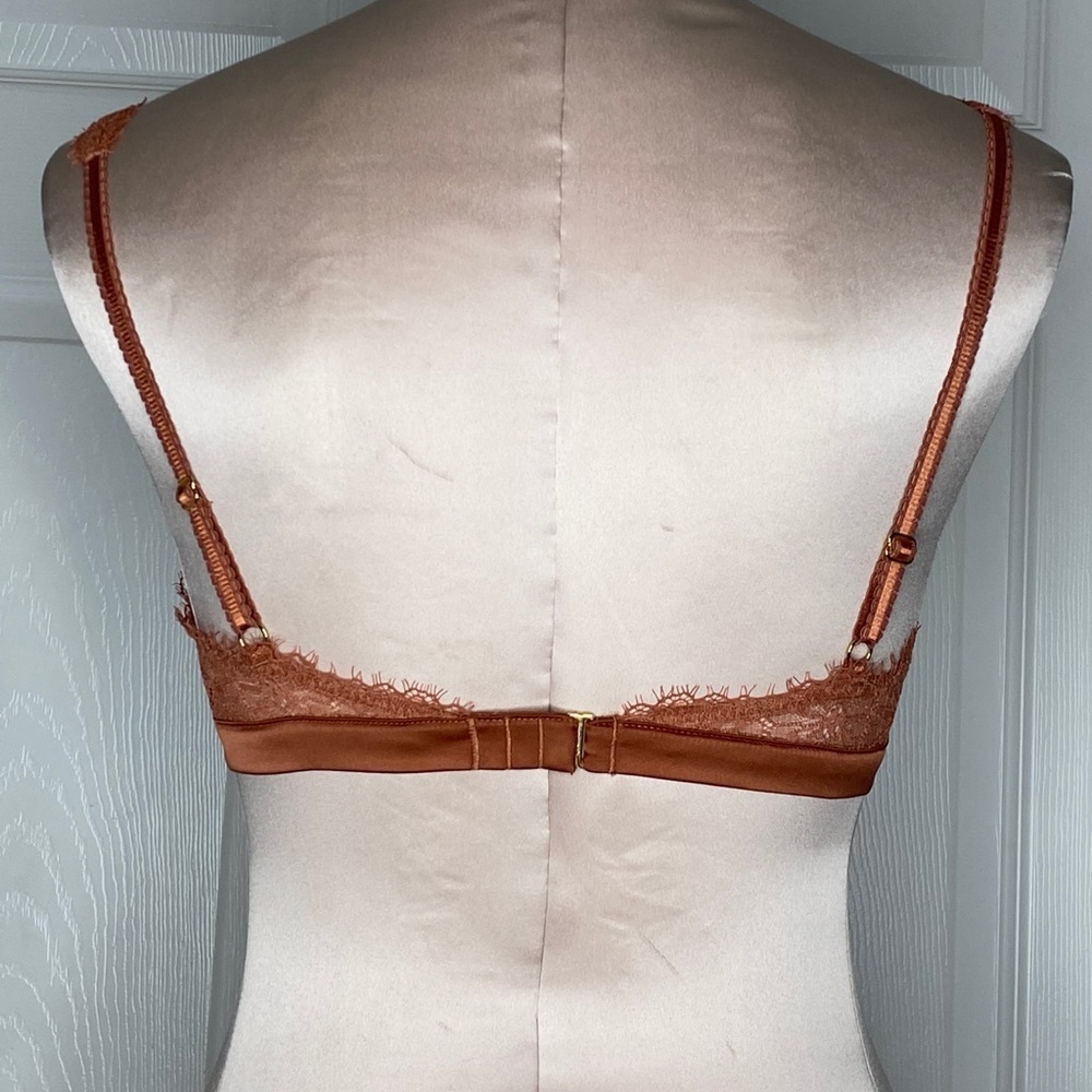 Victoria's Secret Lace Bralette Rust Sz S - Picture 8 of 9